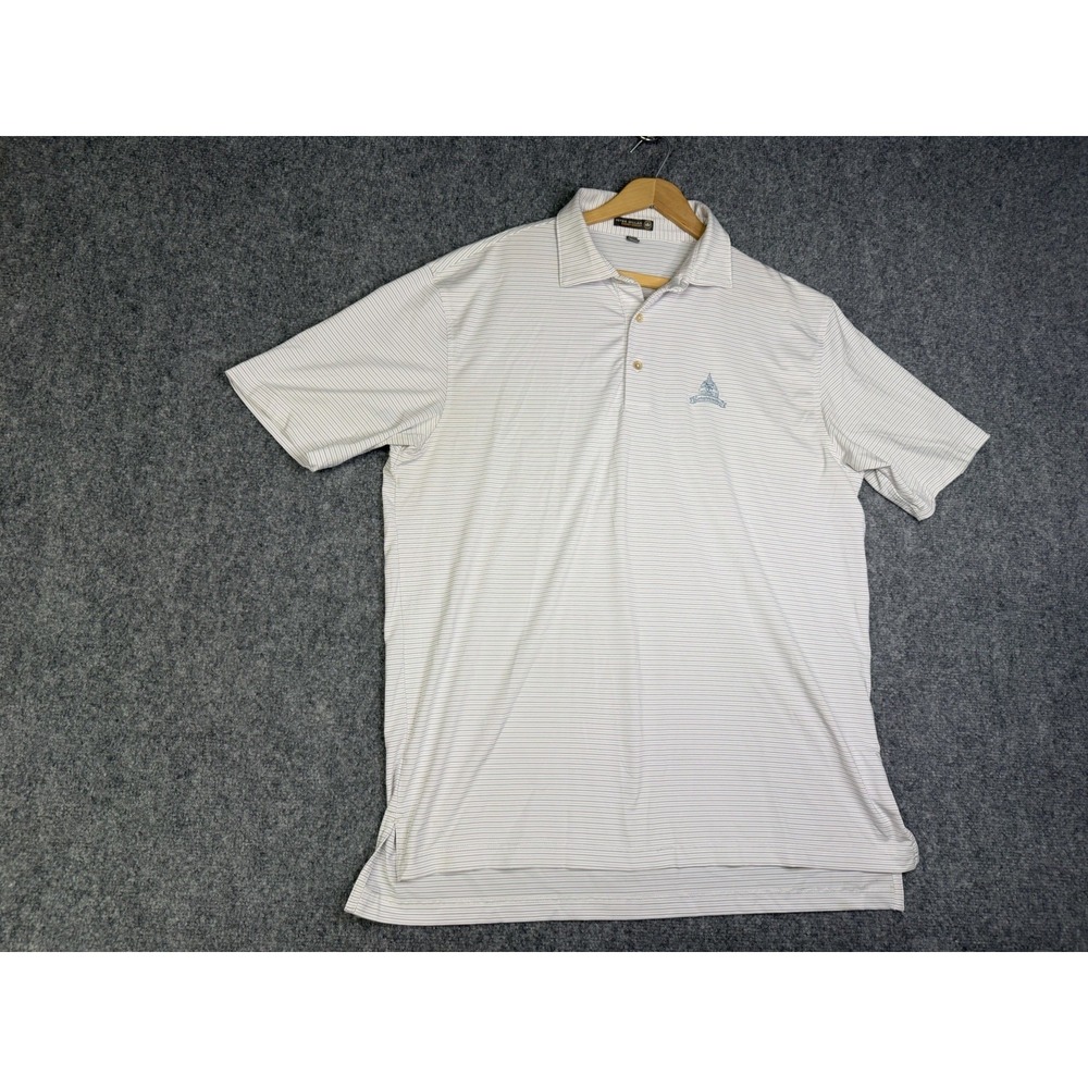 Men's Peter Millar Summer Comfort Golf Polo Shirt Size Large Congressional Club